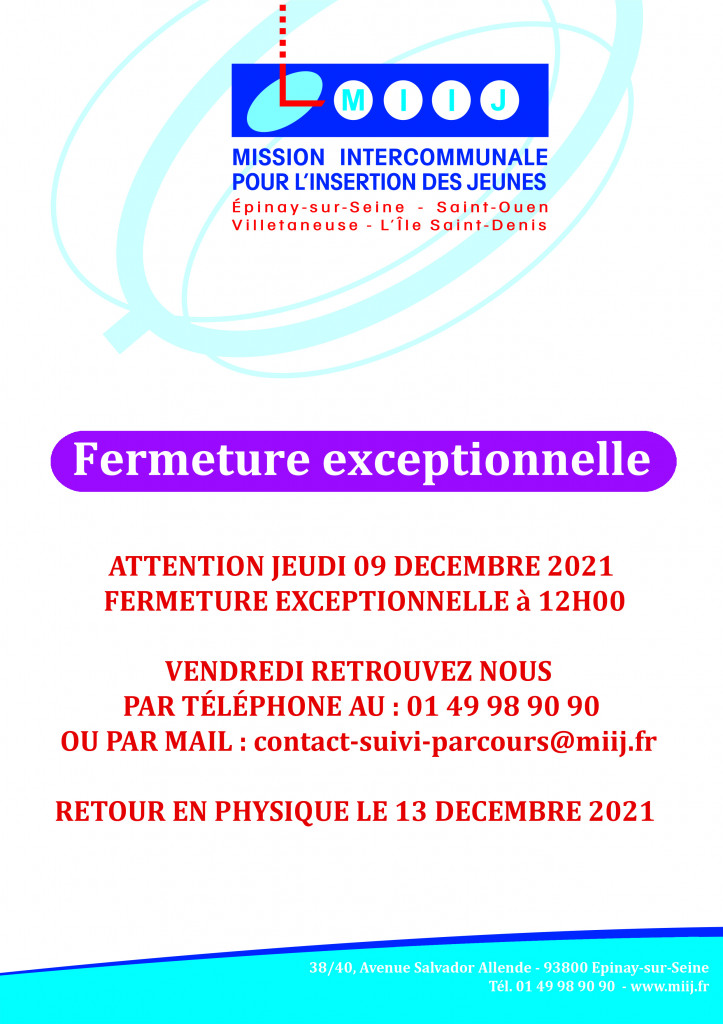 Affiche fermeture091221